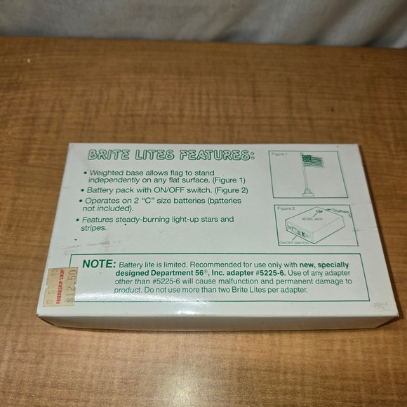 Department 56 Brite Lites‎ Lighted Village Accessory Flag Pole. Working! - Picture 2 of 7